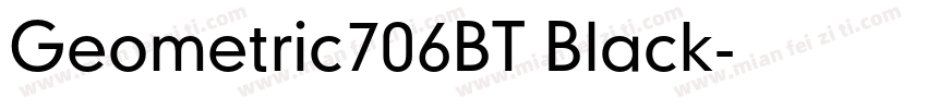 Geometric706BT Black字体转换